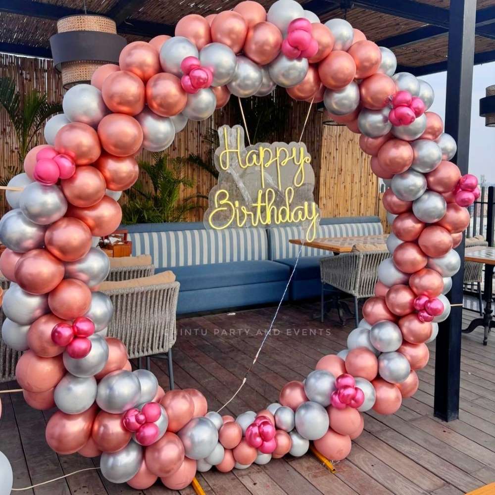 Chrome Balloons Ring Decorations In Bangalore