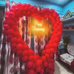 Heart Shape Balloon Decoration For Wedding Anniversary
