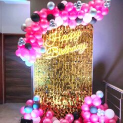Shimmer Wall Birthday Decoration In Bangalore
