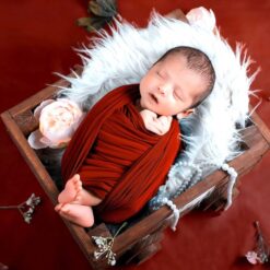 Burgundy Theme Newborn Baby Photoshoot