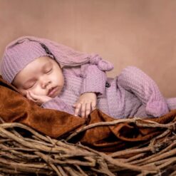 Lavender Theme Newborn Baby Photoshoot