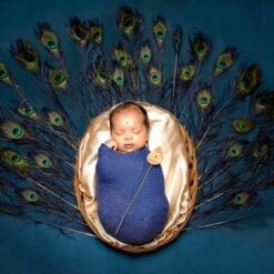 Murugan Theme Newborn Baby Photoshoot