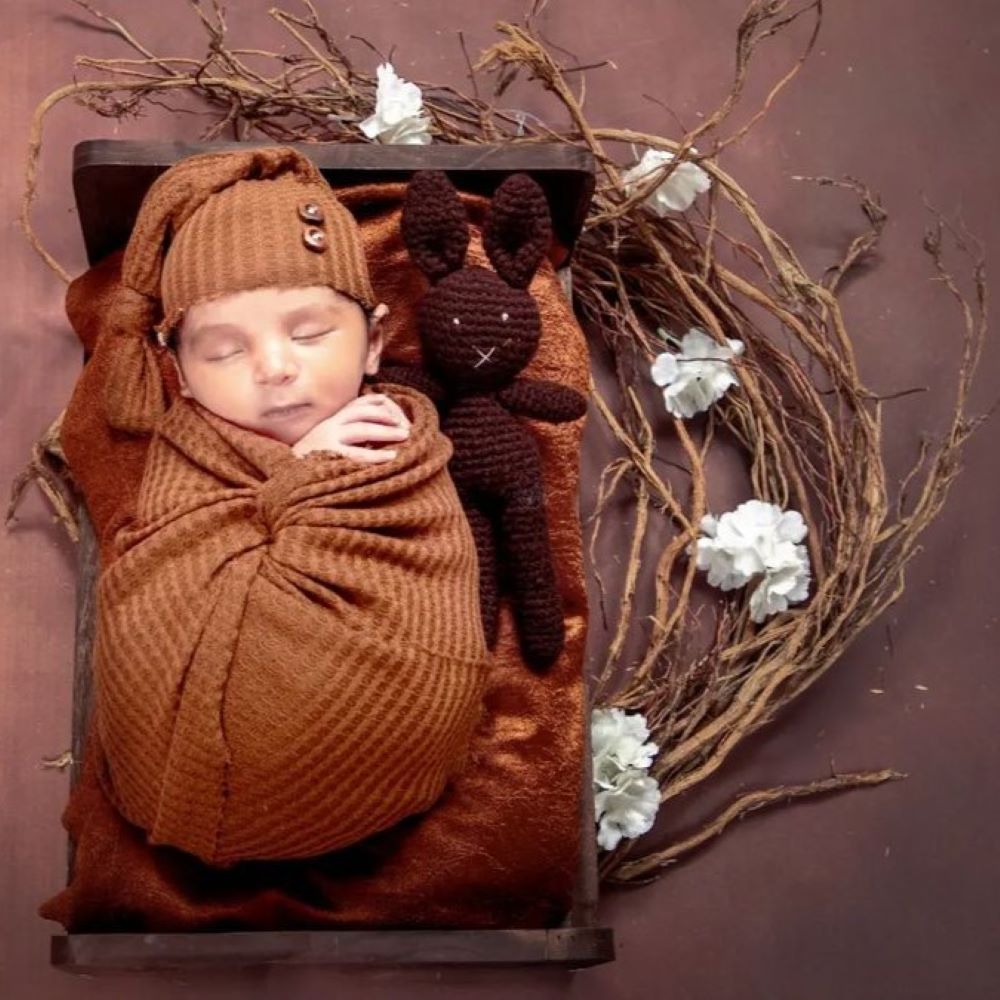 Spring Wreath Theme Newborn Baby Photoshoot