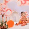 Tangerine Theme 1 Year Old Baby Boy Photoshoot