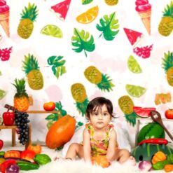 Tropical Theme 1 Year Old Baby Girl Photoshoot