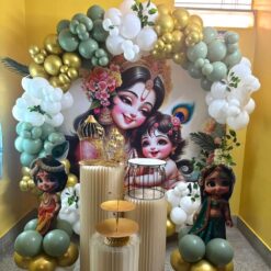 Baby Krishna Theme Birthday Decorations