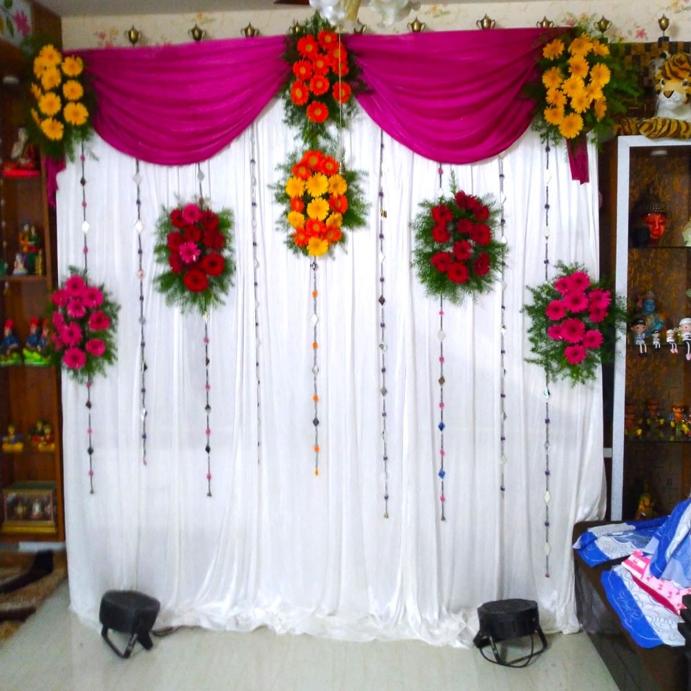 Flower Decorations For Half Saree Function