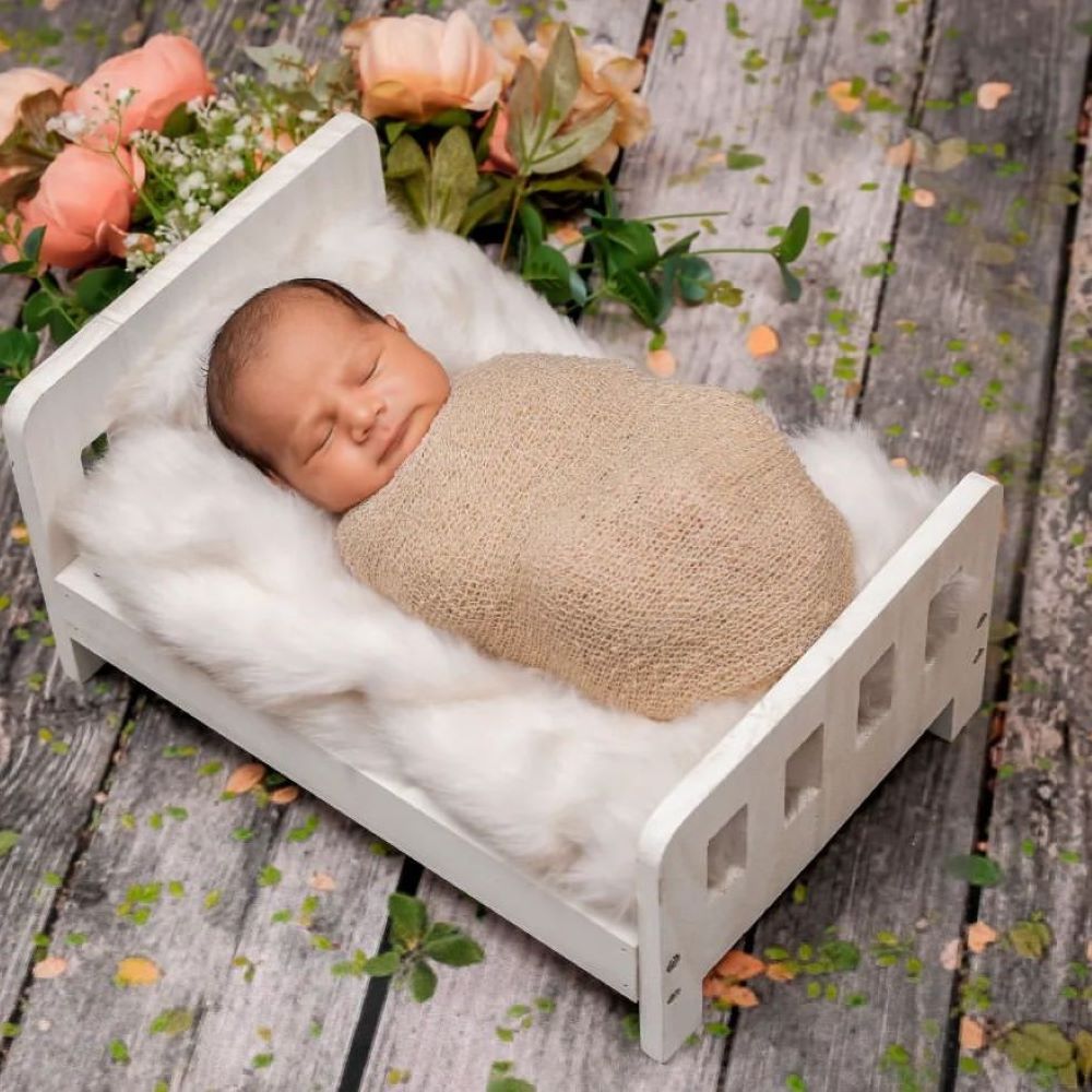 Rustic Wooden Theme Newborn Baby Photoshoot