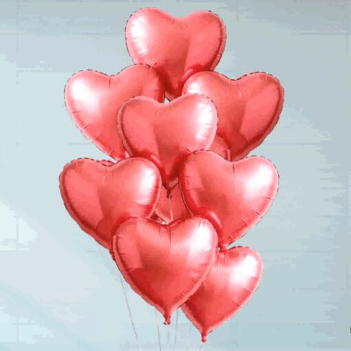 Pink Heart Helium Balloons Delivery Bangalore