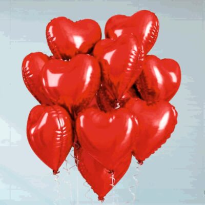 Red Heart Helium Balloons Delivery Bangalore